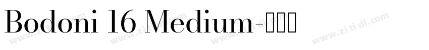 Bodoni 16 Medium字体转换